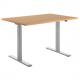 Sitz-/Steh-Schreibtisch E-TABLE, grau / weiß TTS18080GA