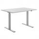 Sitz-/Steh-Schreibtisch E-TABLE, grau / weiß TTS18080GA