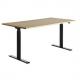 Sitz-/Steh-Schreibtisch E-TABLE, schwarz / ahorn TTS18080SG