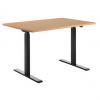 Sitz-/Steh-Schreibtisch E-TABLE, schwarz / buche