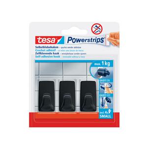 Powerstrips Haken SMALL Rechteck, schwarz 58279-00000-20