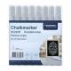 Kreidemarker, 8er Etui - weiß 356502