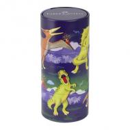 Symbolbild: Drehbare Metalldose mit Dino-Motiven