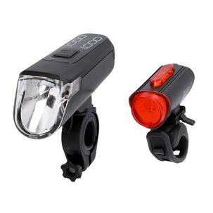 Fahrrad Akku-USB-LED-Beleuchtungs-Set TWIN, 60/30/15 Lux 50565