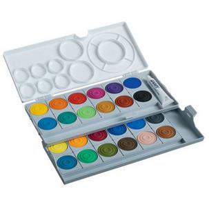 Deckfarbkasten aquaplus, 24 Farben, grau 1222001