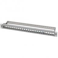 19" Keystone Patch Panel, lichtgrau