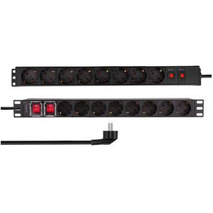 19" Steckdosenleiste mit Überspannungsschutz, 1 HE, 16-fach PDU1601