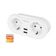 Wi-Fi Smart Plug Adapterstecker, 2-fach + 2x USB