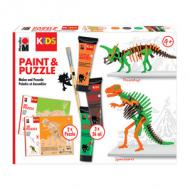 Paint & Puzzle Set LITTLE ARTIST - Dinos