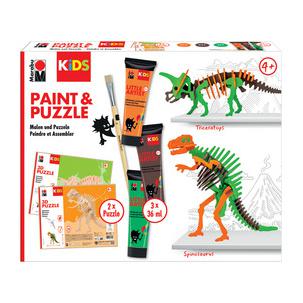 Paint & Puzzle Set LITTLE ARTIST - Dinos 0305000000110