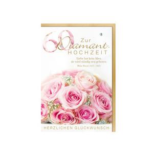 Hochzeitskarte Diamanthochzeit "Rosenstrauß" 40055763