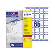 AVERY Mini étiquette dadresse laser, 38,1 x 21,2 mm, blanc étiquettes dorganisation et classement, bord arrondi, pour imprimante laser contenu: 1.625 étiquettes sur 25 feuilles A4 (L7651-25.FR)