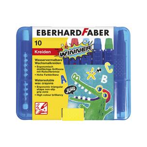 Dreikant-Wachsmalkreide WINNER, 10er Kunststoffetui 521110