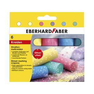 Straßenmalkreide Glitzer, 6er Kartonetui 526504