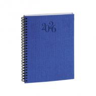 EXACOMPTA Agenda de bureau HORIZONS 20S Visuel, 2026, bleu ---------------------- Pour le marché: F ------------------150 x 210 mm, 1 semaine / 2 pages, couverture Napura carte grainée, papier azur, tranche naturelle, spirale métal, répertoire (206422E)