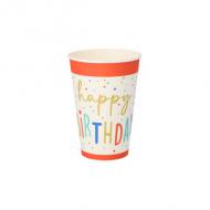 Papp-Trinkbecher "Happy Birthday"