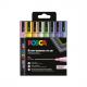 Pigmentmarker POSCA PC3M, 8er Etui, softe Farben PC3M/4APFASS75