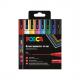 Pigmentmarker POSCA PC3M, 8er Etui, softe Farben PC3M/4APFASS75