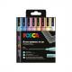 Pigmentmarker POSCA PC3M, 8er Etui, softe Farben PC3M/4APFASS75