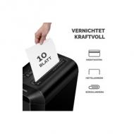 Fellowes Aktenvernichter Powershred LX65, weiß Partikelschnitt: 4 x 40 mm, Schnittleistung: 10 Blatt, Auffangvolumen: 22 Liter, Arbeitsbreite: 222 mm, Sicherheitsstufe: P-4 / T-4, vernichtet Kreditkarten / Heft- & Büroklammern, SafeSense, Eurostecker (100110076)