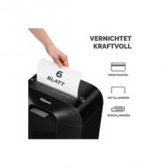 Fellowes Aktenvernichter Powershred LX25, weiß Partikelschnitt: 4 x 37 mm, Schnittleistung: 6 Blatt, Auffangvolumen: 11,5 Liter, Arbeitsbreite: 220 mm, Sicherheitsstufe: P-4 / T-4, vernichtet Kreditkarten / Heft- & Büroklammern, Sicherheits-Stoppschalter, Eurostecker (100109815)