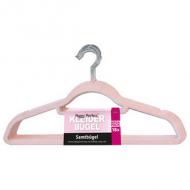 Kleiderbügel "Samtbügel" mit Steg, rosa