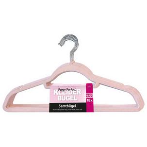 Kleiderbügel "Samtbügel" mit Steg, rosa 76345