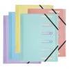 Ordnungsmappe Chromaline Pastell, PP, DIN A4, farbig sortiert