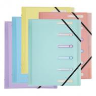 Ordnungsmappe Chromaline Pastell, PP, DIN A4, farbig sortiert