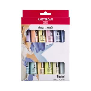Acrylfarbe AMSTERDAM Pastell, 12 x 20 ml 17820512