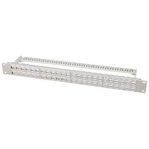 19" Keystone Patch Panel, lichtgrau NK4045