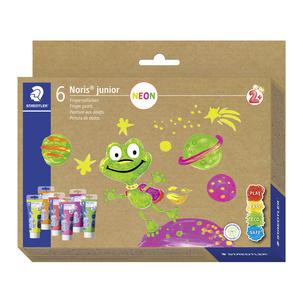 Fingerfarbe Noris junior NEON, 6er Kartonetui 8816F C6