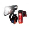 Fahrrad Akku-LED-Beleuchtungs-Set TWIN STOP