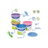 Pelikan Fingerfarbe Pearlfarben, 4er Set auf Wasserbasis, dermatologisch getestet, leicht abund auswaschbar, sortiert in den Farben goldgelb pearl, pink pearl, blau pearl und violett pearl beinhaltet: 4 Dosen  100 g (neu: 300008268  /  alt: 701587)