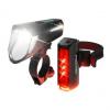 Fahrrad Akku-LED-Beleuchtungs-Set TWIN STOP