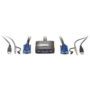 Pocket Kabel KVM Switch USB + Audio, 2-fach KVM-0223