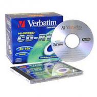 Verbatim Hi-Speed CD-RW 80 Minuten, 700 MB,8-12x, JC silber / grau, mit Eutectic Recording Layer, nur für Ultra Speed Brenner, Hülle gepackt zu 10 Stück, (43148)