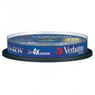 Verbatim DVD+RW Matt Silver, 4,7 GB, 4x, 10er Spindel Scratch Resistant Surfa  120 Minuten (43488)