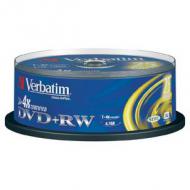 Verbatim DVD+RW Matt Silver, 4,7 GB, 4x, 25er Spindel Scratch Resistant Surfa  120 Minuten (43489)