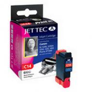 JET TEC Tinte für Canon BJC2000 / BJC4000 / S100, farbig Inhalt: 3 x 6,5 ml kompatibel zu OEM-Nr. BCI21C (alt: 1103JB /  neu: 110JT / C4)