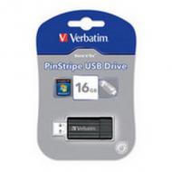 Verbatim Flashdrive 016GB Pinstripe Store n Go 11R / 8W schwarz (49063)