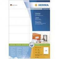 HERMA SuperPrint Etiketten, 105 x 42,3 mm, ohne Rand, weiß für Inkjet / Laser / Kopierer, Großpackung Inhalt: 1400 Etiketten auf 100 Blatt A4, (4674)