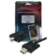 USB 2.0 Kabel mit Rändelschrauben, USB-A-USB-B