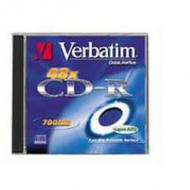 Cd-r  verbatim 700mb 10pcs pack 52x jewelcase wide printable retail (43325)