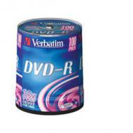 Dvd-r  verbatim 4,7gb 100pcs spin.sr silber 16x (43549)