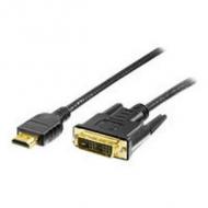 Hdmi-kabel equip hdmi typ a - dvi(18+1) st / st 2,00m schwarz (119322)