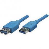 Manhattan usb kabel a -> a st / bu  2.00m blau verl. (322379)