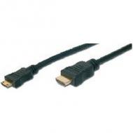 Hdmi anschlusskabel mini type c 2m awg30,typ c-typ a,geschirmt,schwarz (31932)