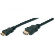 Hdmi anschlusskabel mini type c 5m awg30,typ c-typ a,geschirmt,schwarz (31934)