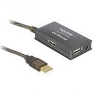 DELOCK Kabel USB 2.0 Verlaengerung+Hub aktiv 10m (82748)